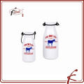 240 milliliter new fashion durable porcelain milk bottle with decal patten